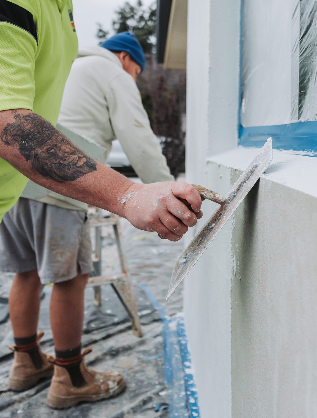 Sand & Cement Render raking light