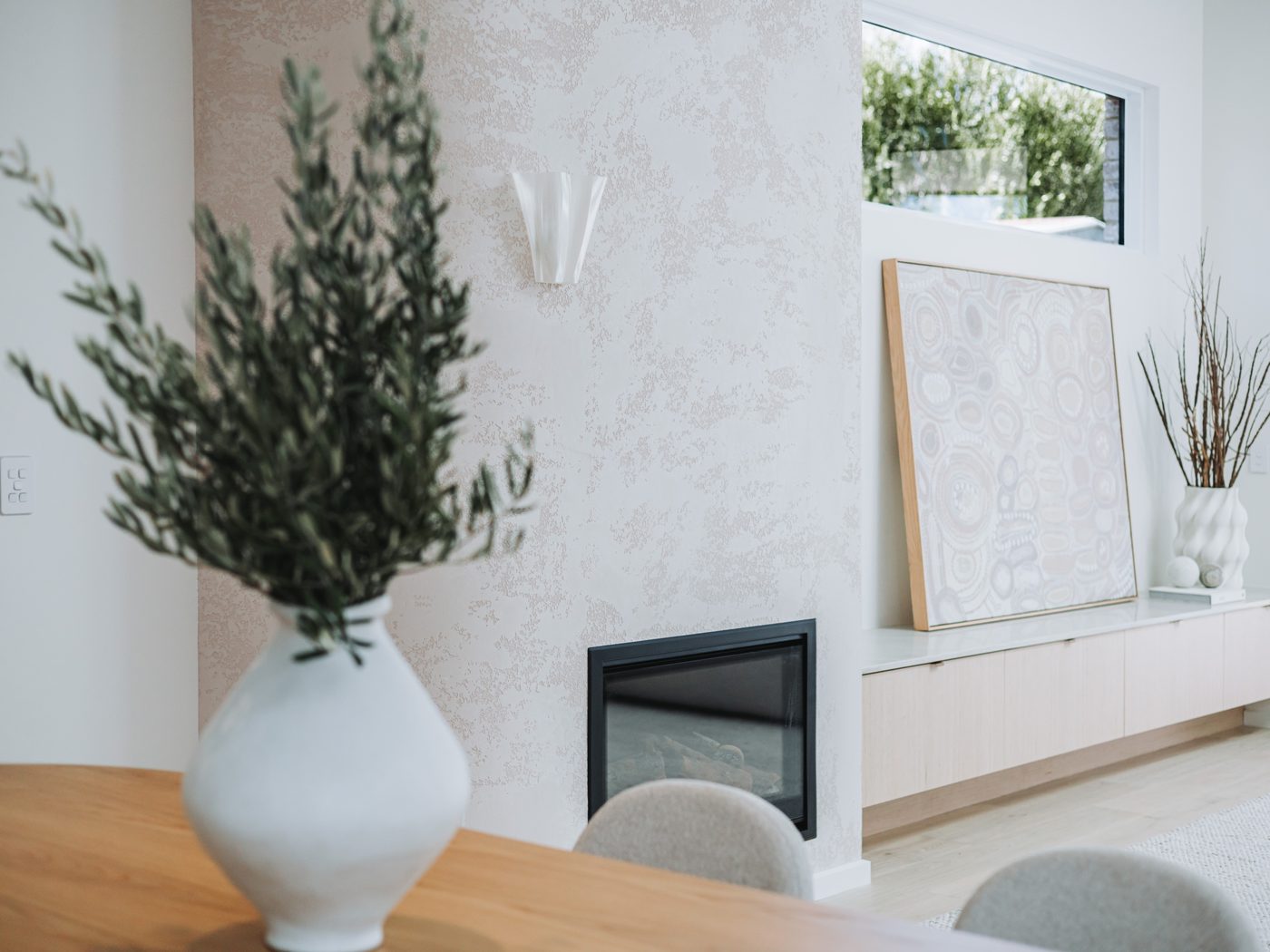 Natural Stone Fireplace, Plympton — Custom Feature Finishes, Adelaide
